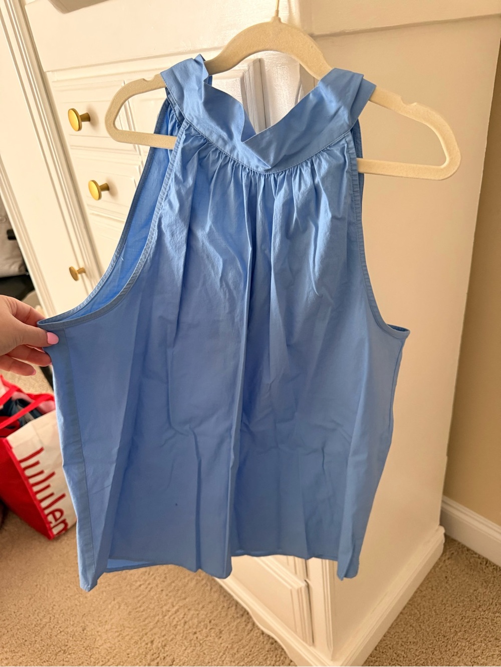Light Blue Sleeveless Halter Top J Crew